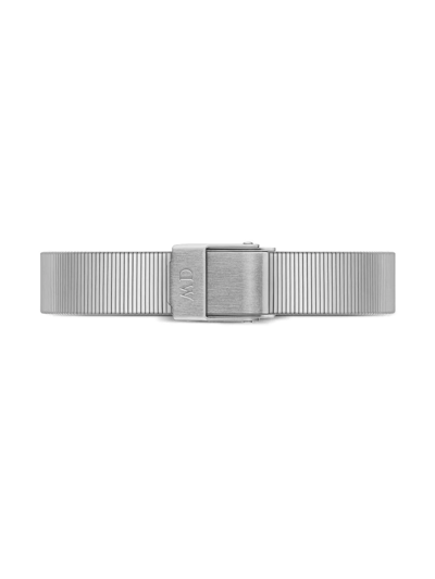 Shop Daniel Wellington Quadro Studio Silver 22x22mm In Black