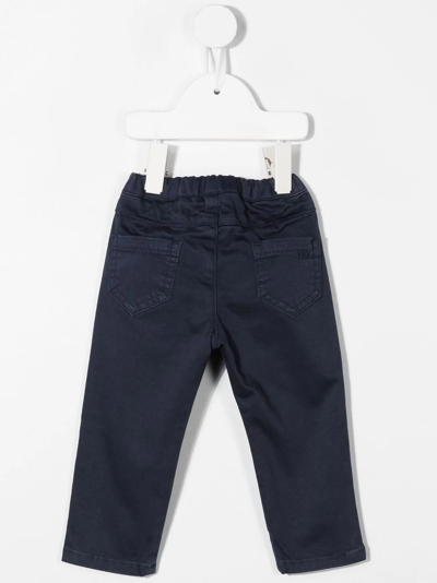 Shop Fay Straight-leg Chinos In Blue