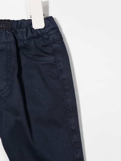 Shop Fay Straight-leg Chinos In Blue