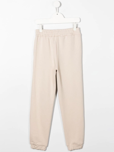 Pinko Cuffed-leg-track Pants In Neutrals
