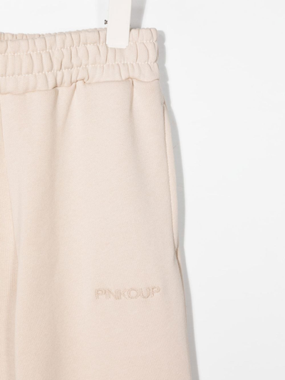 Pinko Cuffed-leg-track Pants In Neutrals