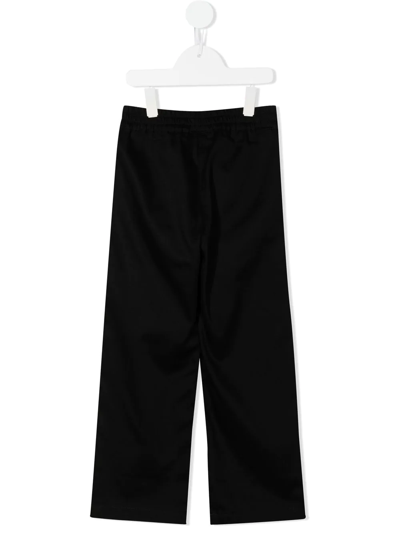 Marcelo Burlon County Of Milan Pixel-logo Slip-on Straight Trousers In Black