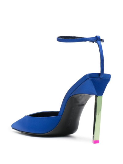 Attico Pointed-toe Stiletto Heel Pumps In Blue