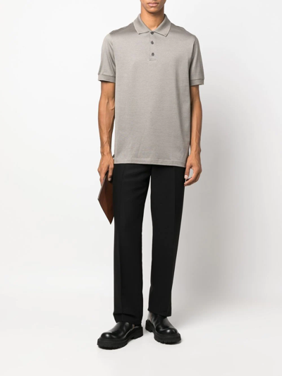 Shop Brioni Short-sleeved Polo Shirt In Neutrals