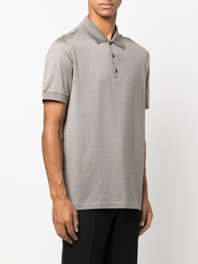 Shop Brioni Short-sleeved Polo Shirt In Neutrals