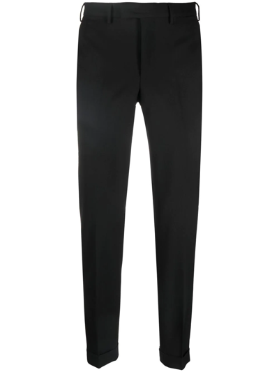 Shop Pt Torino Straight-leg Tailored Trousers In Black