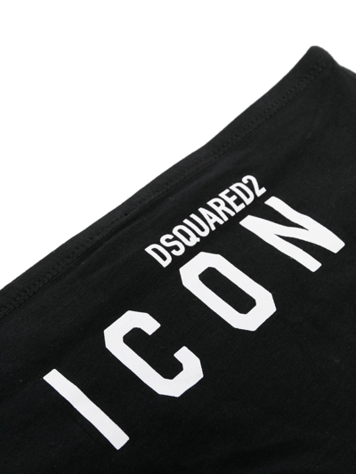Shop Dsquared2 Icon Logo-print Briefs In Black