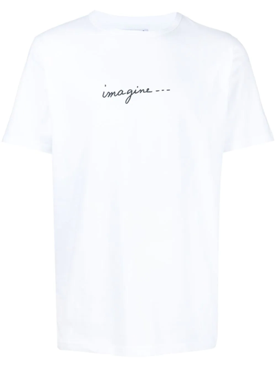 Shop Agnès B. Imagine Short-sleeve Cotton T-shirt In White