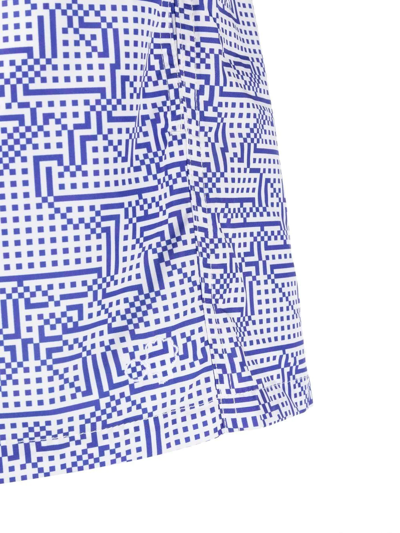 Shop Arrels Barcelona Geometric-print Swim Shorts In Blue