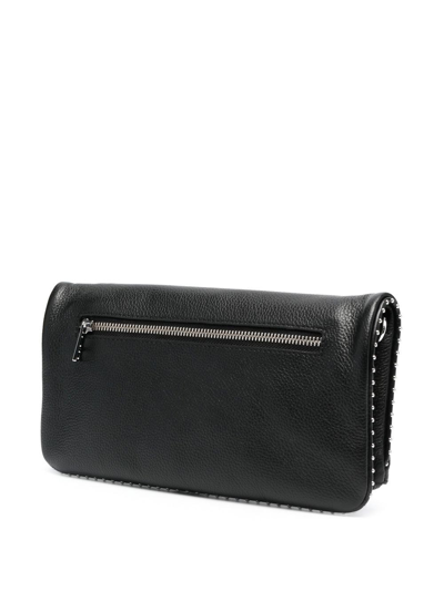 Zadig & Voltaire Logo-plaque Stud-embellished Shoulder Bag In Black