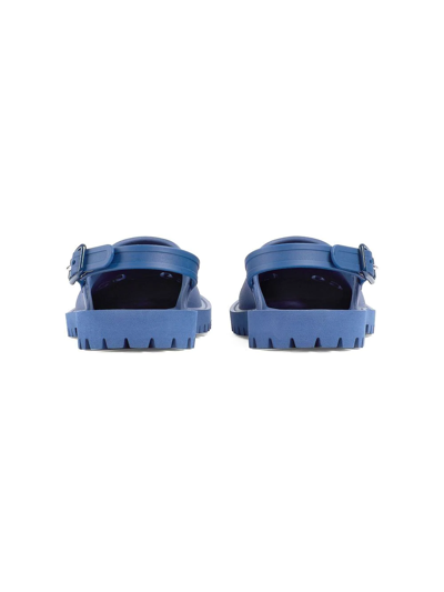 Shop Gucci Gg Supreme Cut-out Sandals In Blue