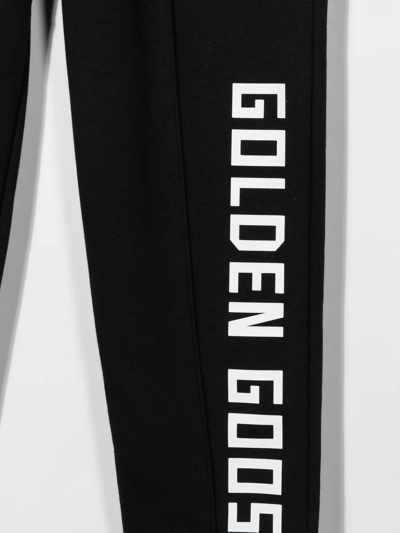 Shop Golden Goose Logo-print Track Pants In Black