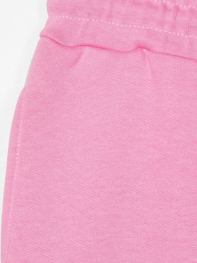 Shop Msgm Teen Brushed Logo-print Track Pants In Pink