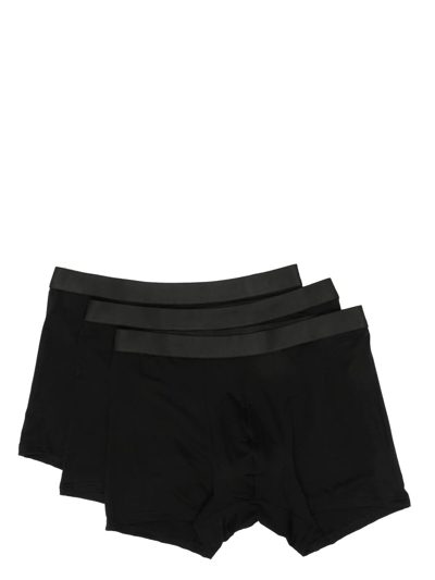 Shop Cdlp Pack Of Three Boxer Briefs In Black