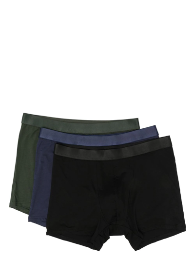 Shop Cdlp Pack Of Three Boxer Briefs In Blue