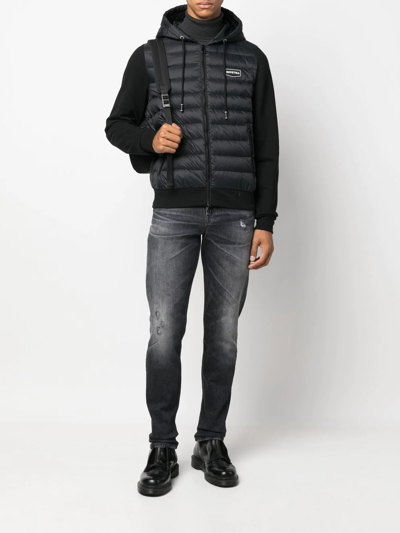 Shop Duvetica Logo-patch Quilted Jacket In Black