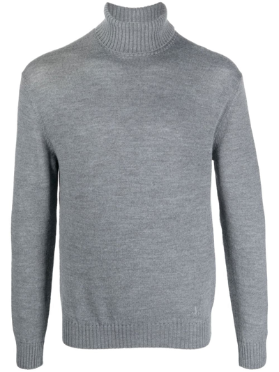 Shop Jil Sander Roll Neck Knitted Sweater In Grey