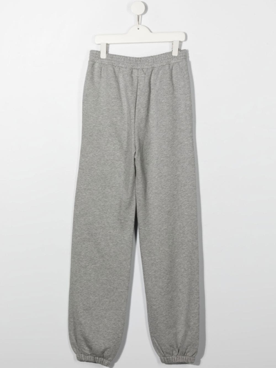 Shop Mm6 Maison Margiela Teen Straight-leg Track Pants In Grey