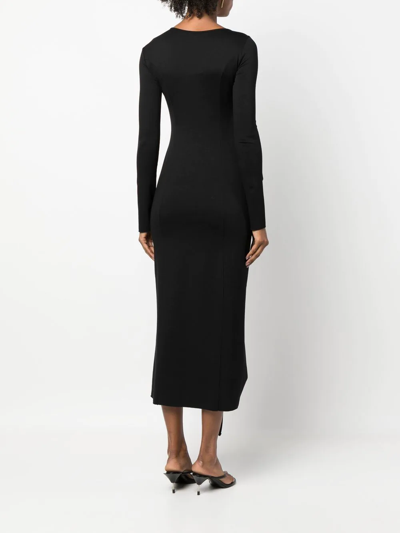 Shop Avavav Cut Out-detail Maxi Dress In Black