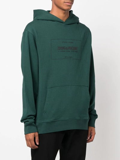 Shop Zadig & Voltaire Logo-print Hoodie In Green