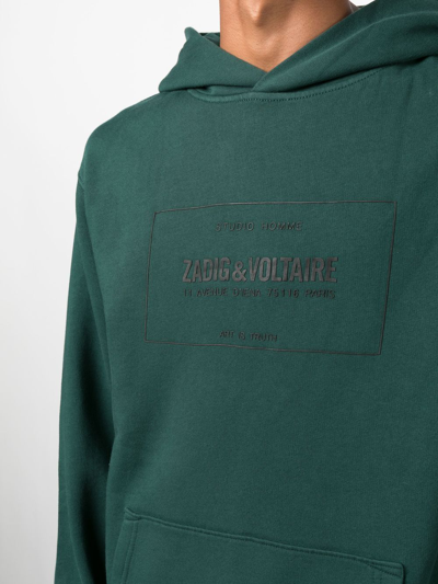 Shop Zadig & Voltaire Logo-print Hoodie In Green