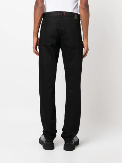 Zadig & Voltaire Logo-patch Straight-leg Jeans In Black