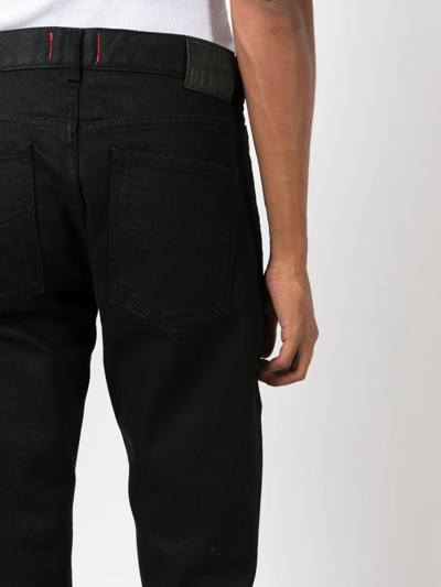 Zadig & Voltaire Logo-patch Straight-leg Jeans In Black