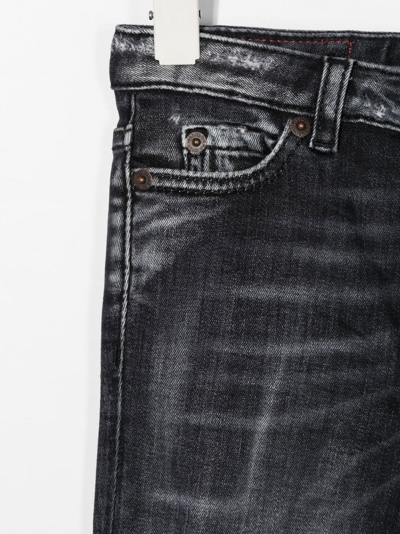 Dsquared2 Slim Jeans With A Worn Effect In Grey
