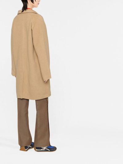Shop Polo Ralph Lauren Buttoned Single-breasted Coat In Neutrals
