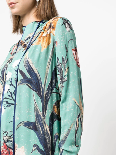 Shop F.r.s For Restless Sleepers Floral-print Maxi Dress In Blue