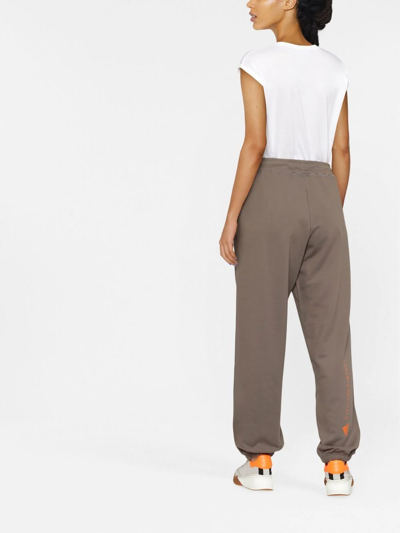 Shop Adidas By Stella Mccartney Logo-print Track Pants In Grey