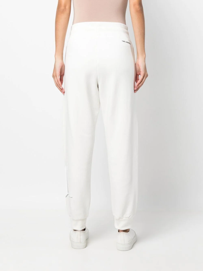 Shop Karl Lagerfeld Slim Tapered-leg Sweatpants In White