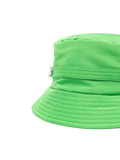 Shop Alexander Mcqueen Logo-embroidered Bucket Hat In Green
