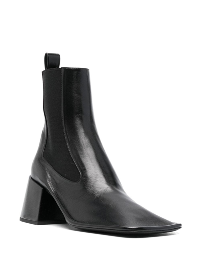 Shop Jil Sander Square-toe 65 Ankle Boots In Black