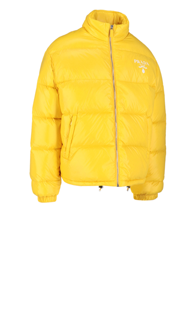 Shop Prada Down Jacket With Logo