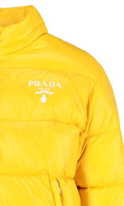 Shop Prada Down Jacket With Logo