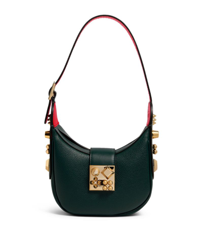 Shop Christian Louboutin Carasky Mini Leather Top-handle Bag In Green