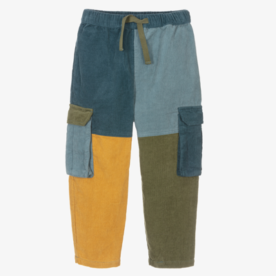 Shop Stella Mccartney Kids Boys Cotton Corduroy Trousers In Blue