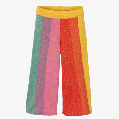Shop Stella Mccartney Kids Girls Stripe Flared Trousers In Pink