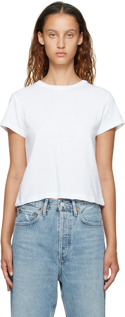 Shop Agolde White Adine T-shirt