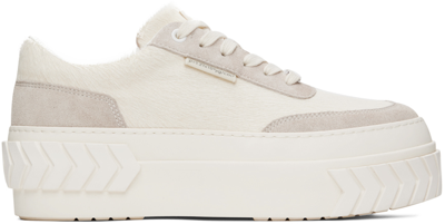 Shop Both Off-white & Taupe Tyres Platform Low Sneakers In 10 White