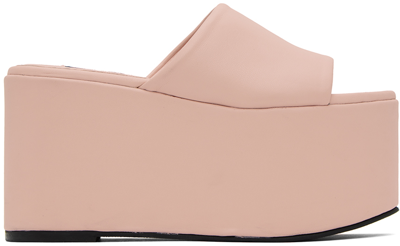 Shop Simon Miller Pink Faux-leather Blackout Platform Sandals In Tommy Dusty Pink