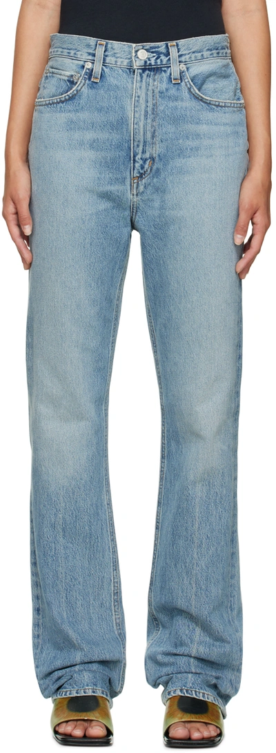 Shop Agolde Blue Vintage Flare Jeans In Clamour