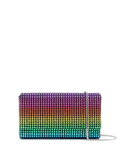 Amina Muaddi Paloma Crystal-embellished Clutch Bag In Yellow