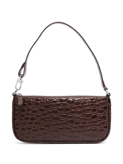 Shop By Far Crocodile-effect Bag In Brown