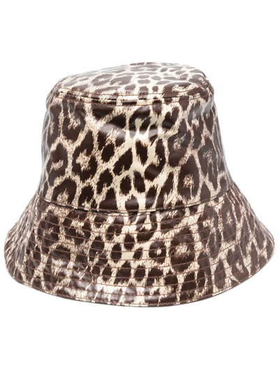 Shop Jil Sander Leopard-print Bucket Hat In Neutrals