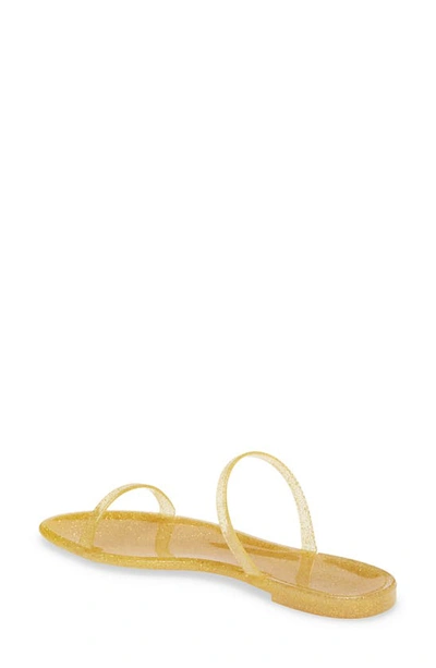 Shop Stuart Weitzman Sawyer Slide Sandal In Gold