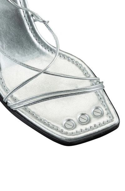 Shop Frame Le Doheny Strappy Sandal In Silver