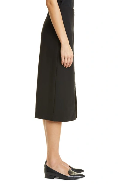 Shop Donna Karan Woman Dkny Zipper Midi Skirt In Black