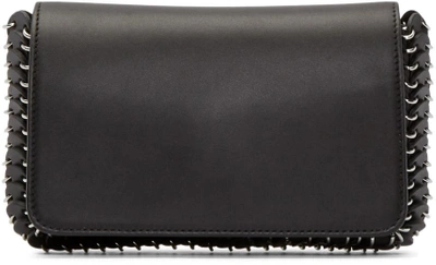 Shop Paco Rabanne Black Leather Disk Shoulder Bag